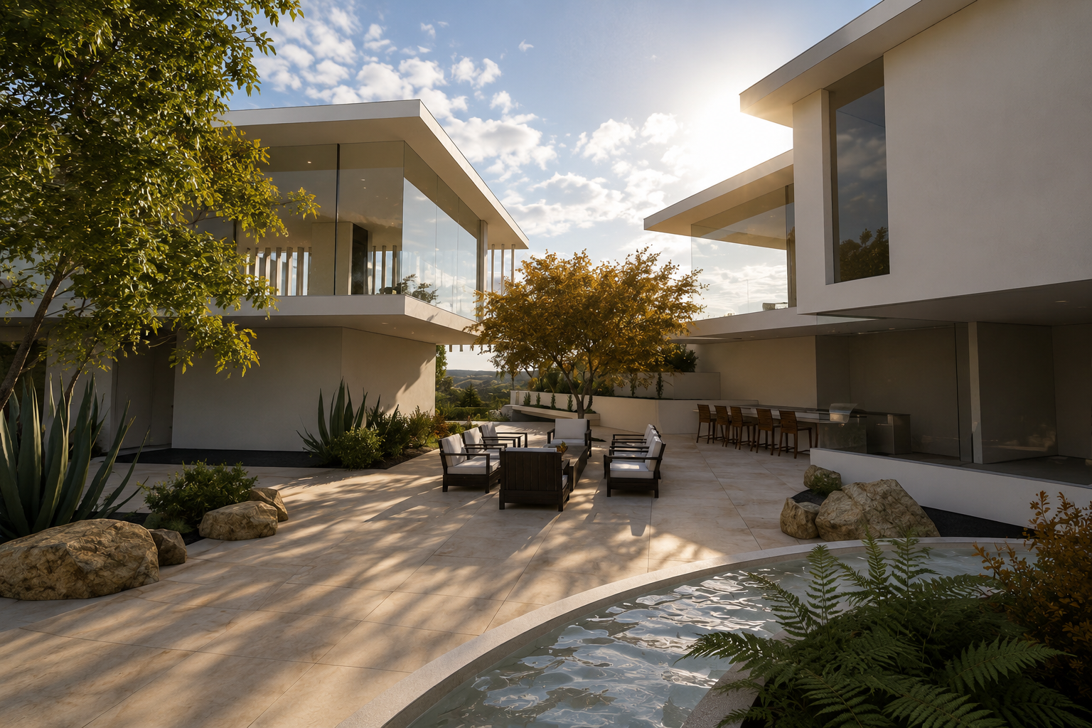 Bayadere central courtyard seating